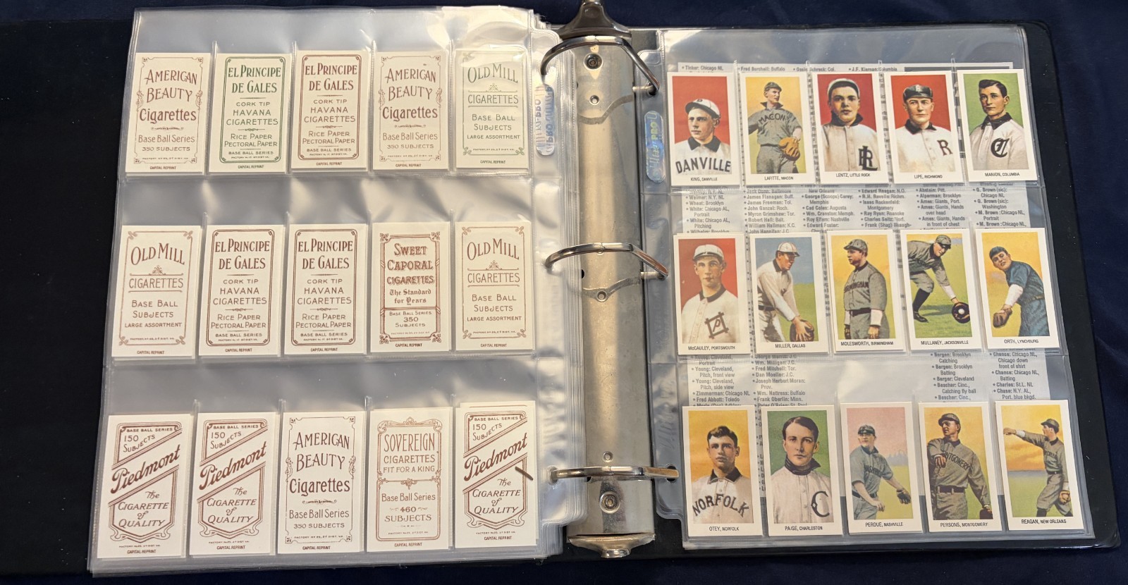 1983 T-206 The Monster Reprint Baseball Mini Card Set in Pages & Binder