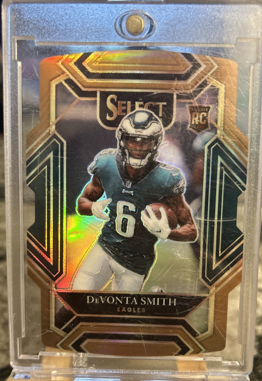 2021 Panini Select – Club Level Devonta Smith #249 Copper Prizm Die-Cut /199(RC)