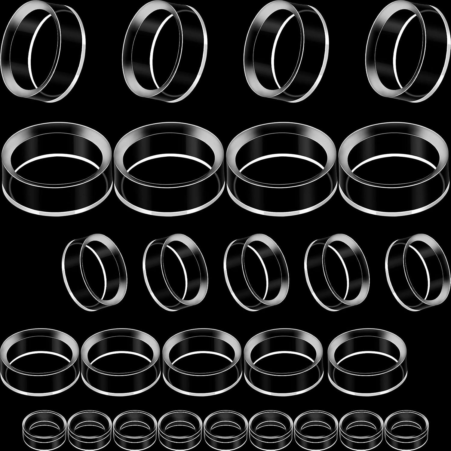 Jetec Acrylic Sphere Stand round Display Stand Clear Ring Ball Sphere Stand Plas