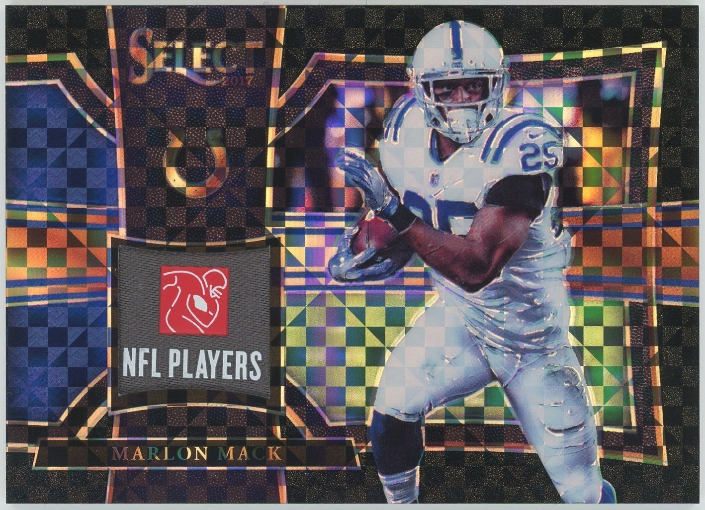 2017 Panini Select Relic/NFLPA Logo-Marlon Mack/Indianapolis Colts-Black 1/1 RC