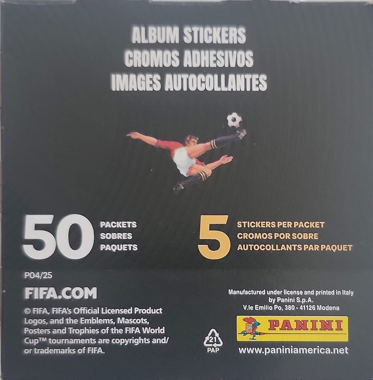 ON HAND 🔥 Panini FIFA Club World Cup 25 Sticker 50 Packet Box USA 🇺🇸 VERSION