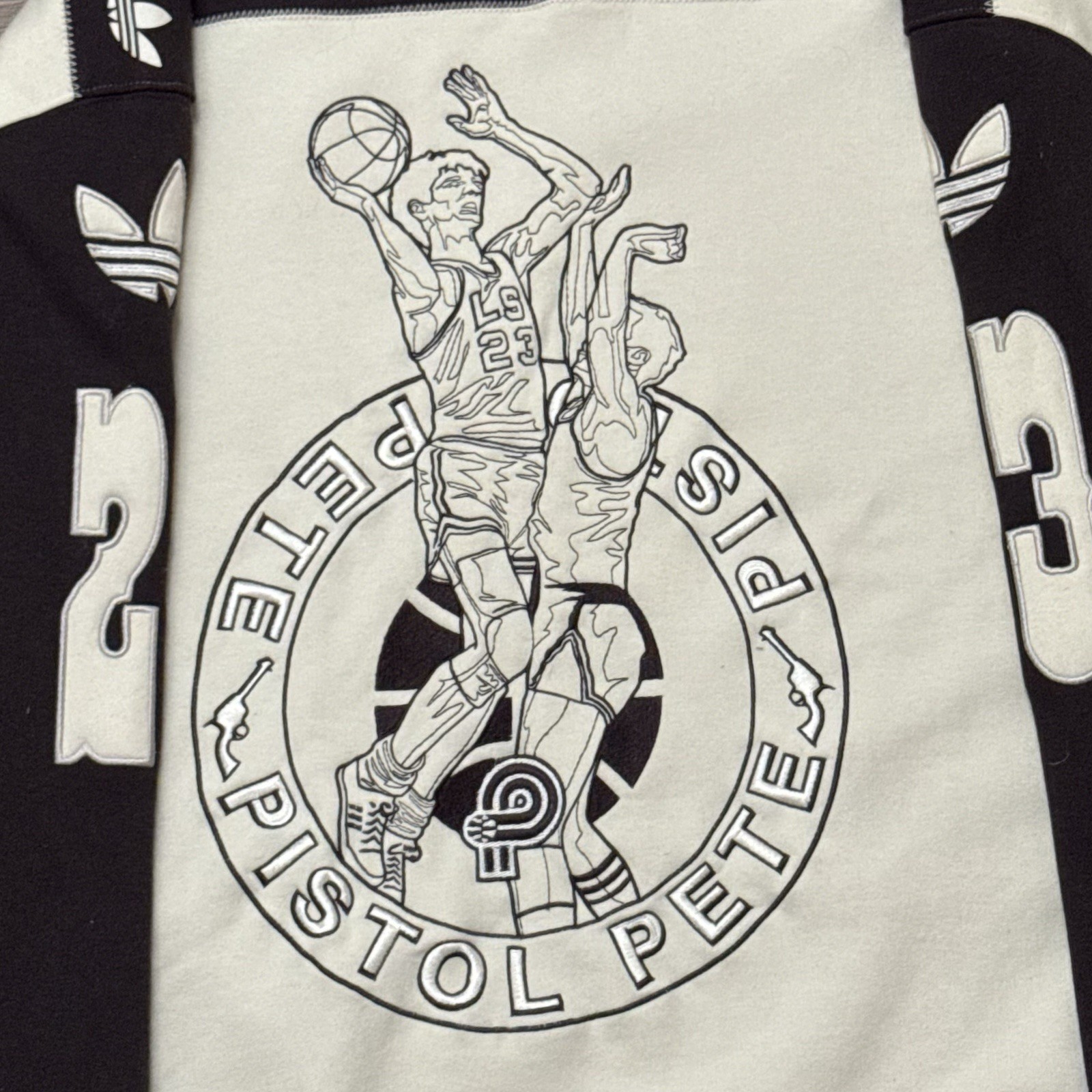 NWT Vintage Adidas Sweatshirt Mens 2XL Tall Pistol Pete Basketball Crewneck Rare