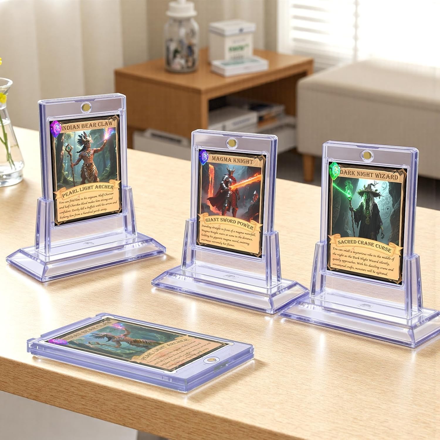 Magnetic Card Holders for Trading Cards, 35pt Acrylic Baseball Card Holders D…