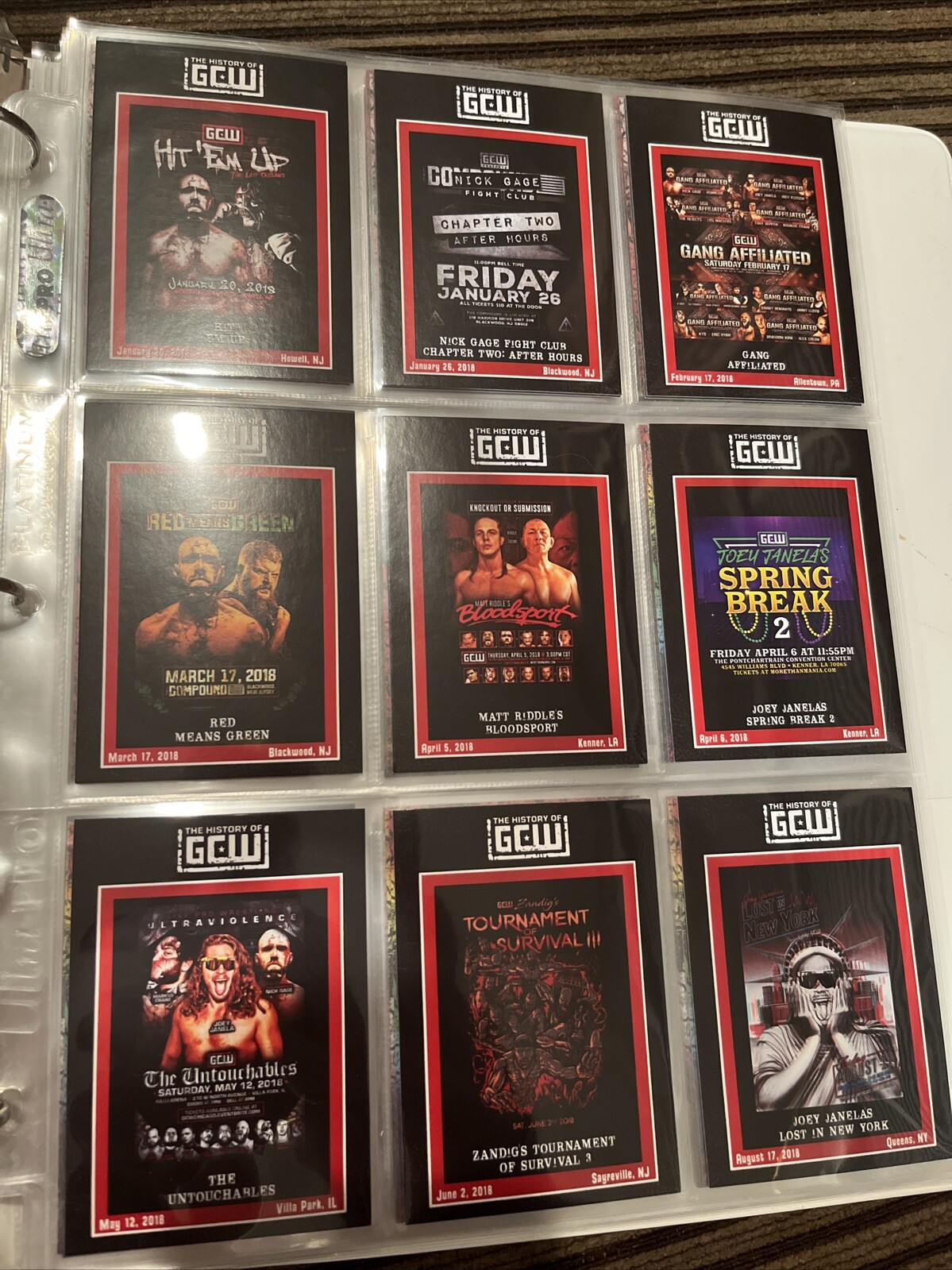2015-2018 GCW History Of Trading Card Set Vol 1 31 Cards Game Changer Virgil