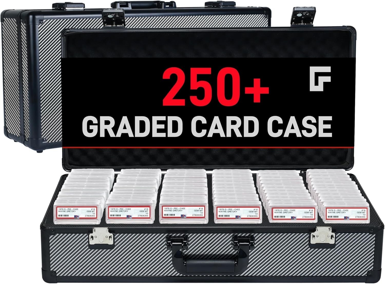 6 Row 250+ TSA Combination Lock Sports Card Cases Graded Card Case Psa Graded…