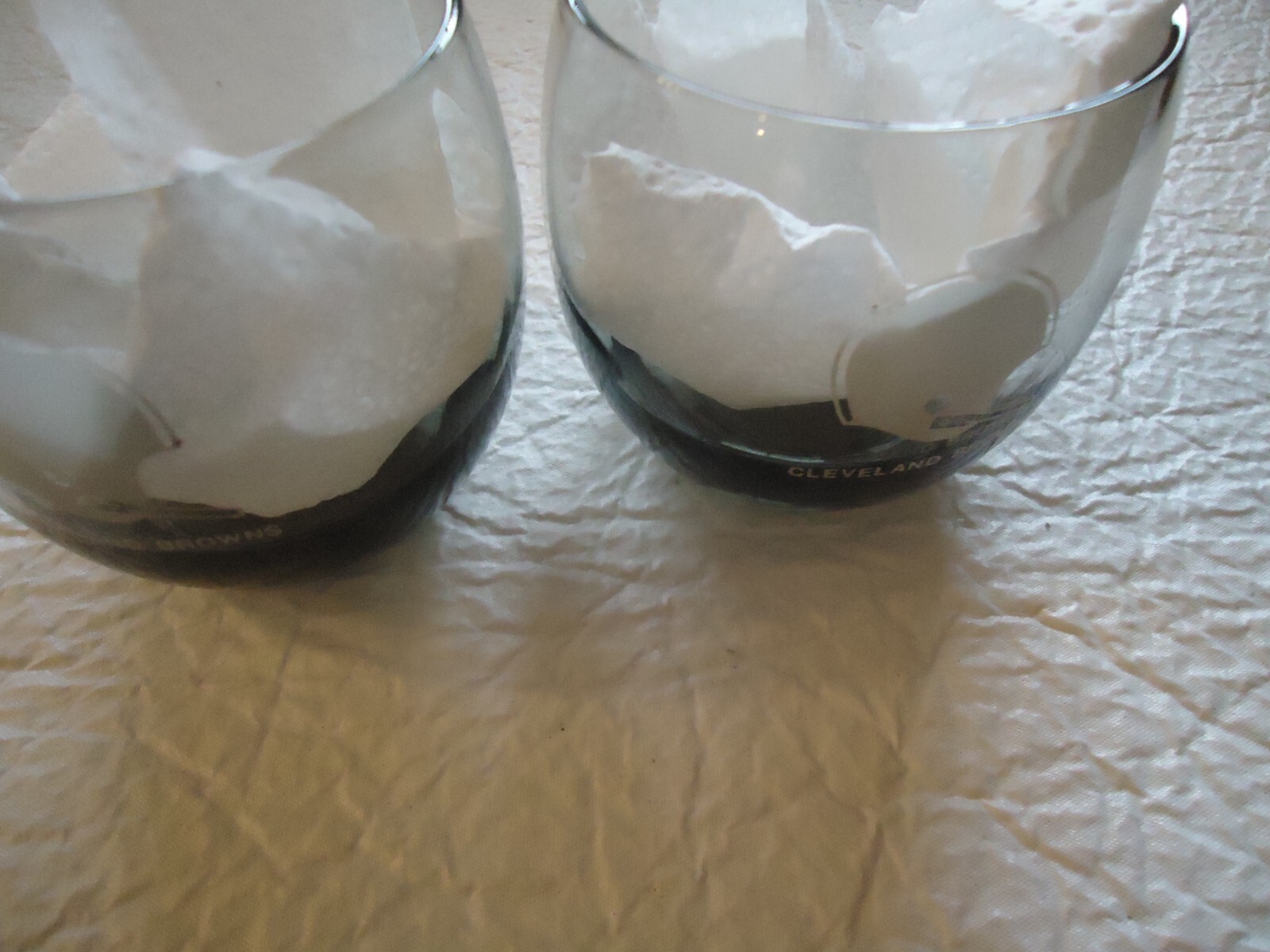 Lot of 4 1970’s NFL Cleveland Browns Smokey Glass Whiskey 8 Ounces