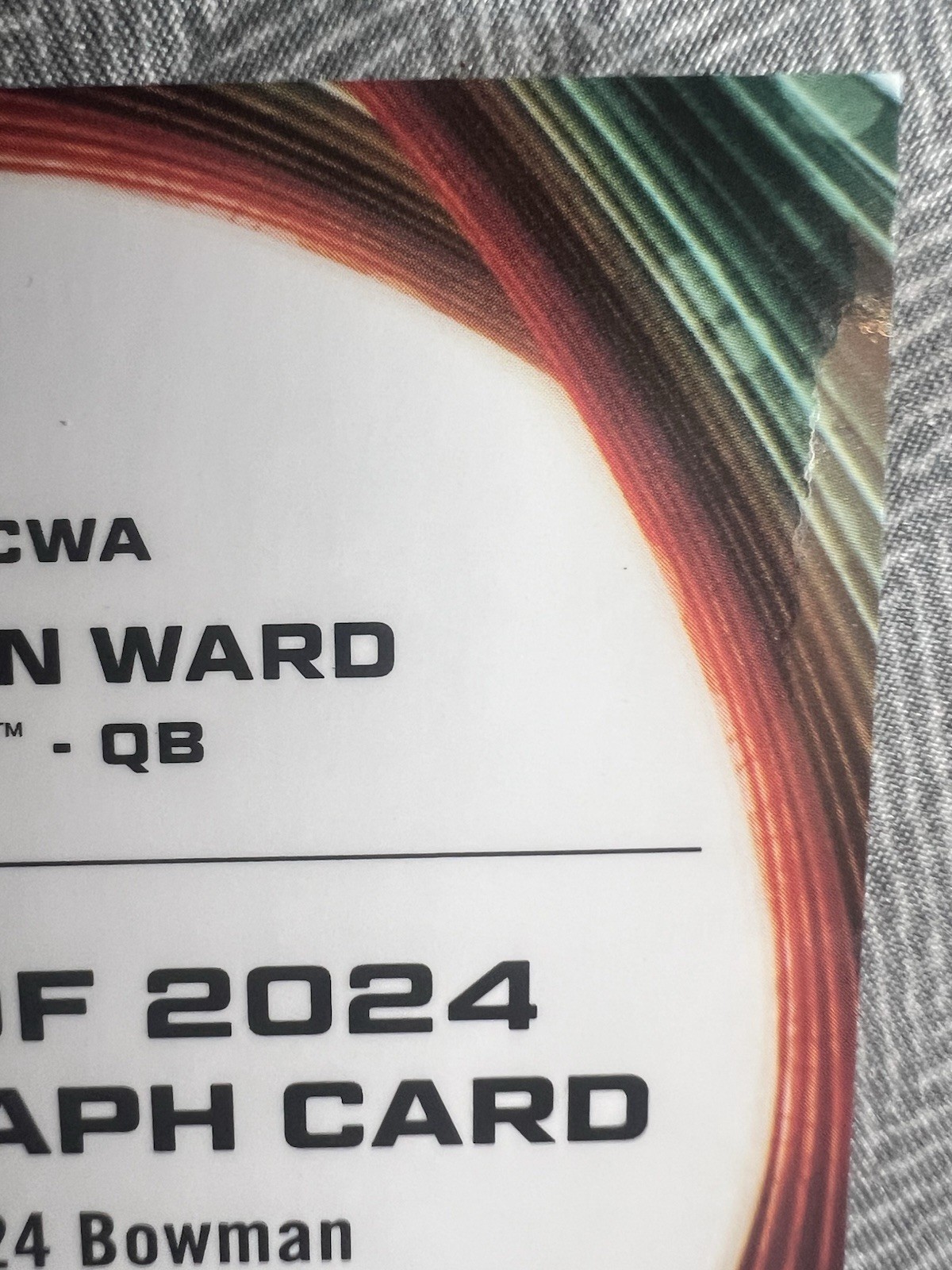 2024 Bowman’s Best U – Cameron Ward – /25 Autograph Orange #BOA-CWA Miami