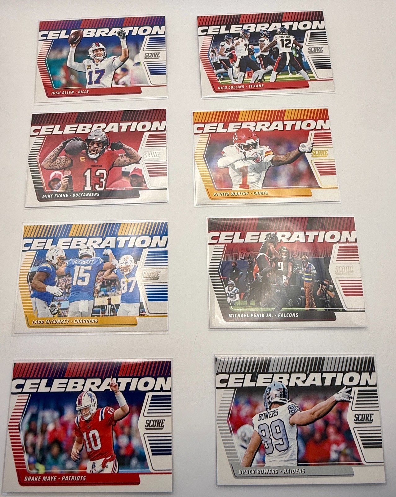 2025 Panini Score Football NFL Insert of CELEBRATION – You Pick! No Minimums!