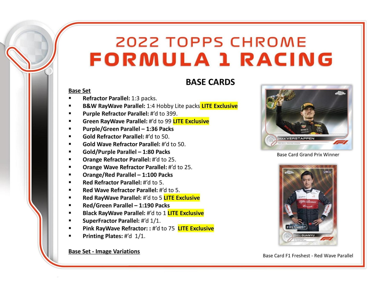 2022 TOPPS CHROME F1 FORMULA 1 HOBBY LITE BOX