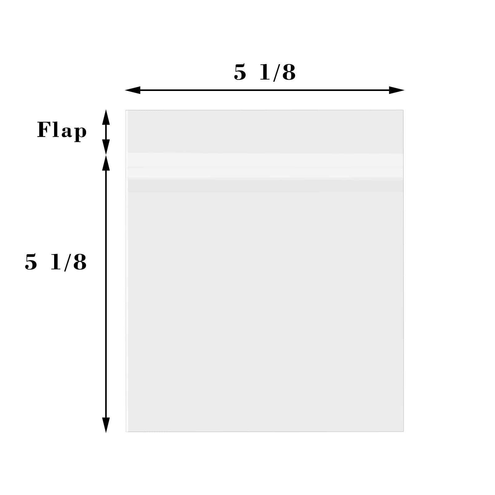 Pack of 100 Crystal Clear Resealable Plastic Stoarge Self Sealing CellophaneBags
