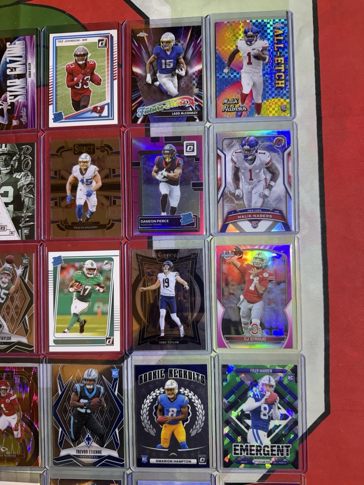 230+ Card Lot In Top Loaders – Over 100 Rookies – Check all Photos MLB NBA NFL