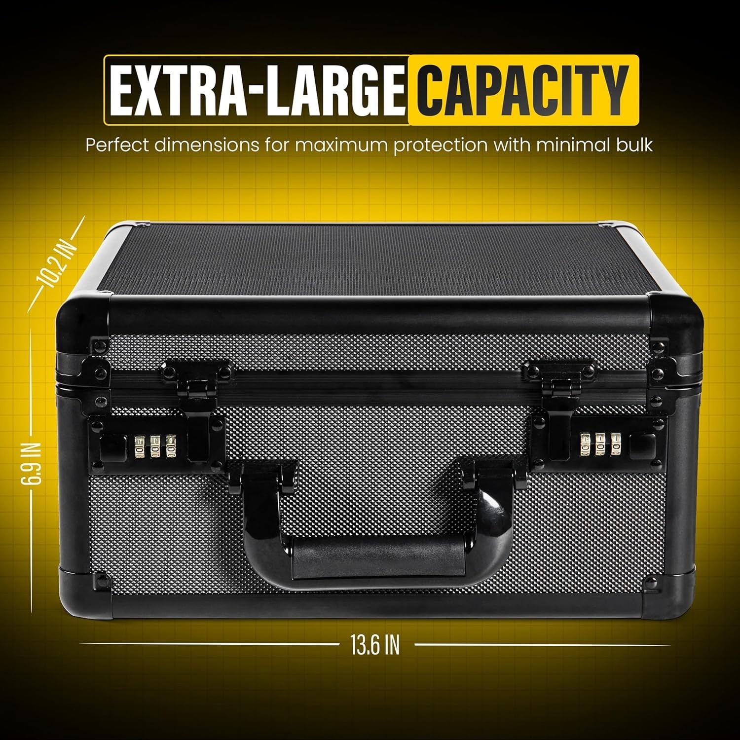 Graded Card Storage Box with Combination Lock – Waterproof Slab Carrying Case…