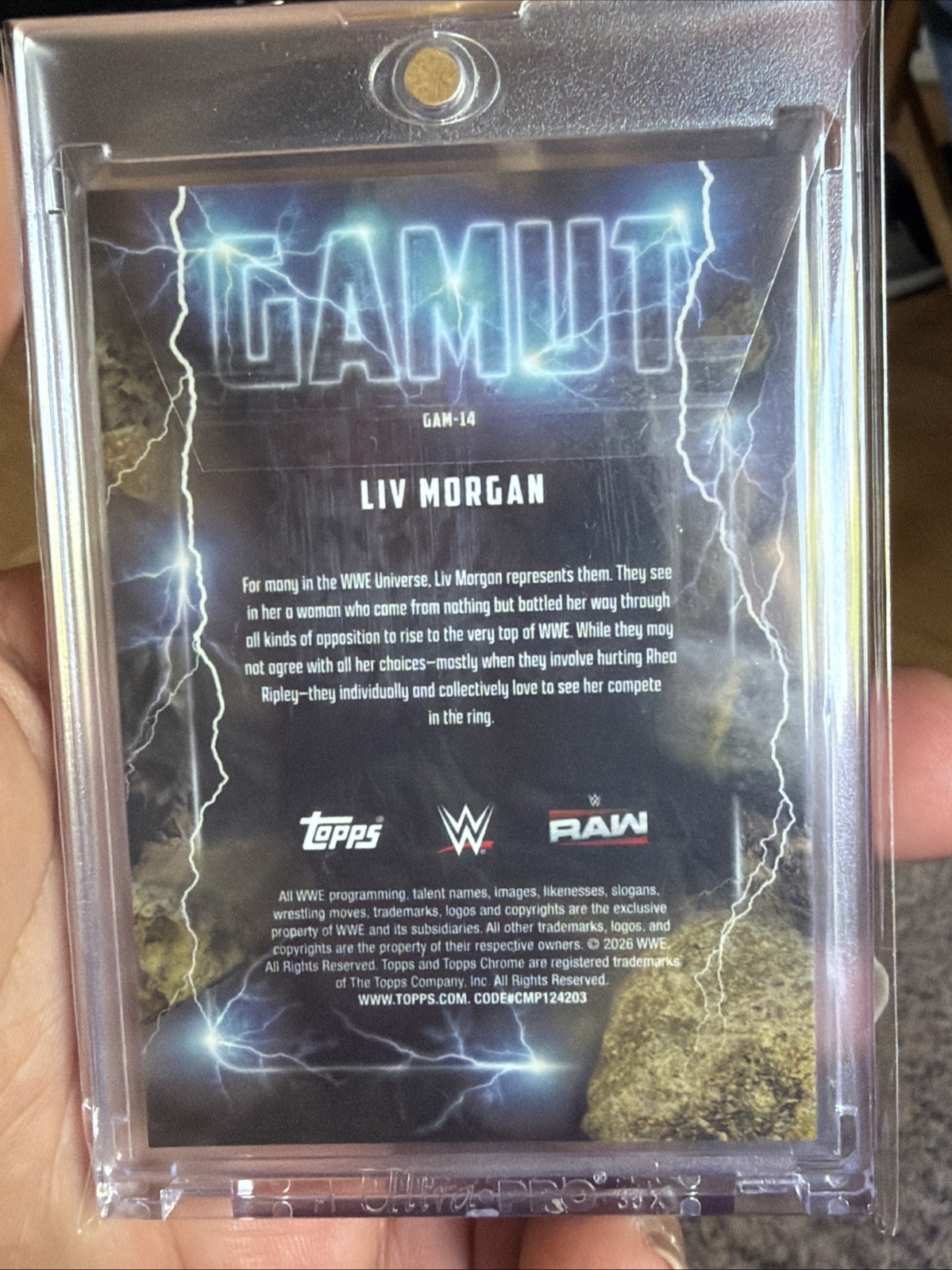 2026 Topps Chrome WWE Liv Morgan Gamut SSP Case Hit #GAM-14
