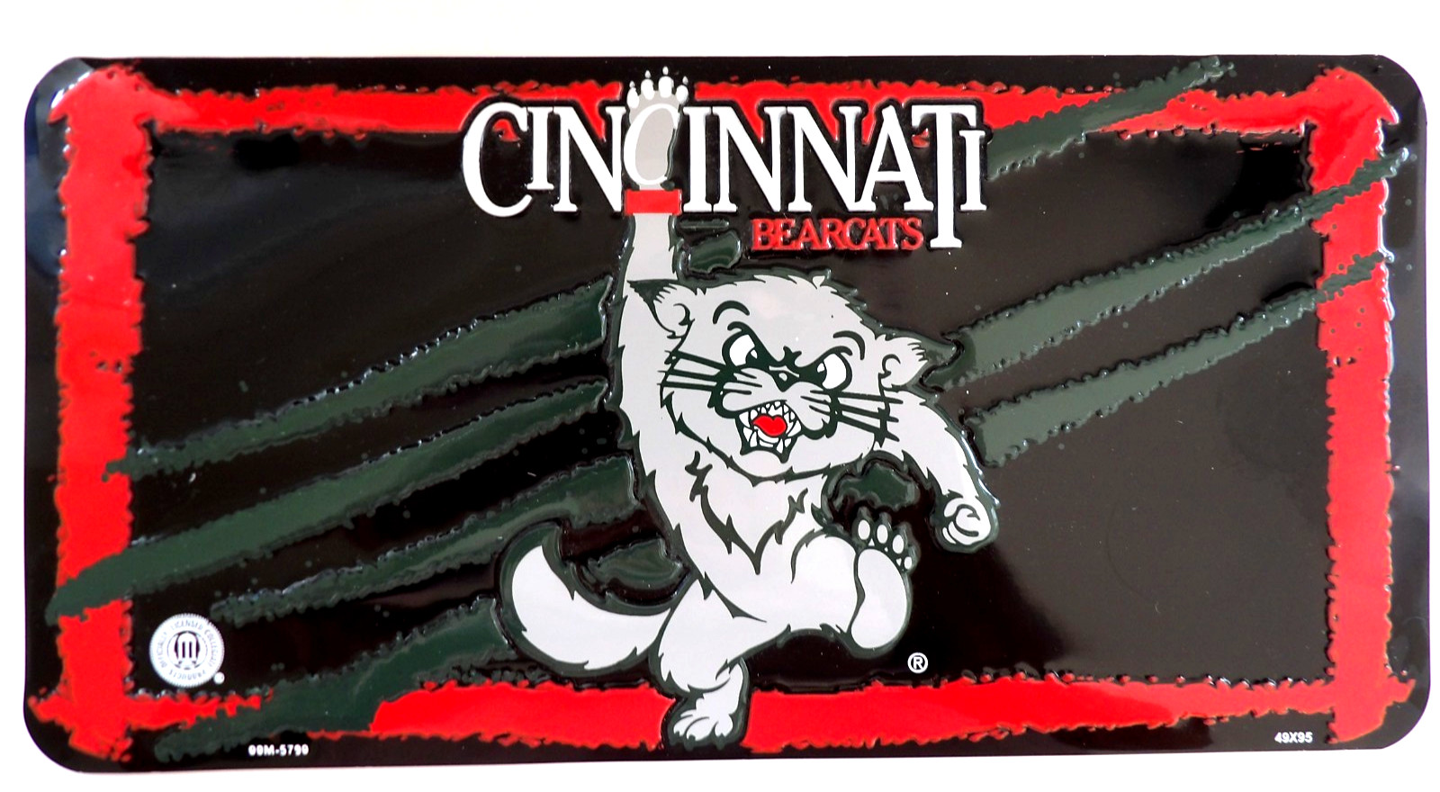 CINCINNATI BEARCATS basketball FOOTBALL baseball ADVERTISING SIGN license plate