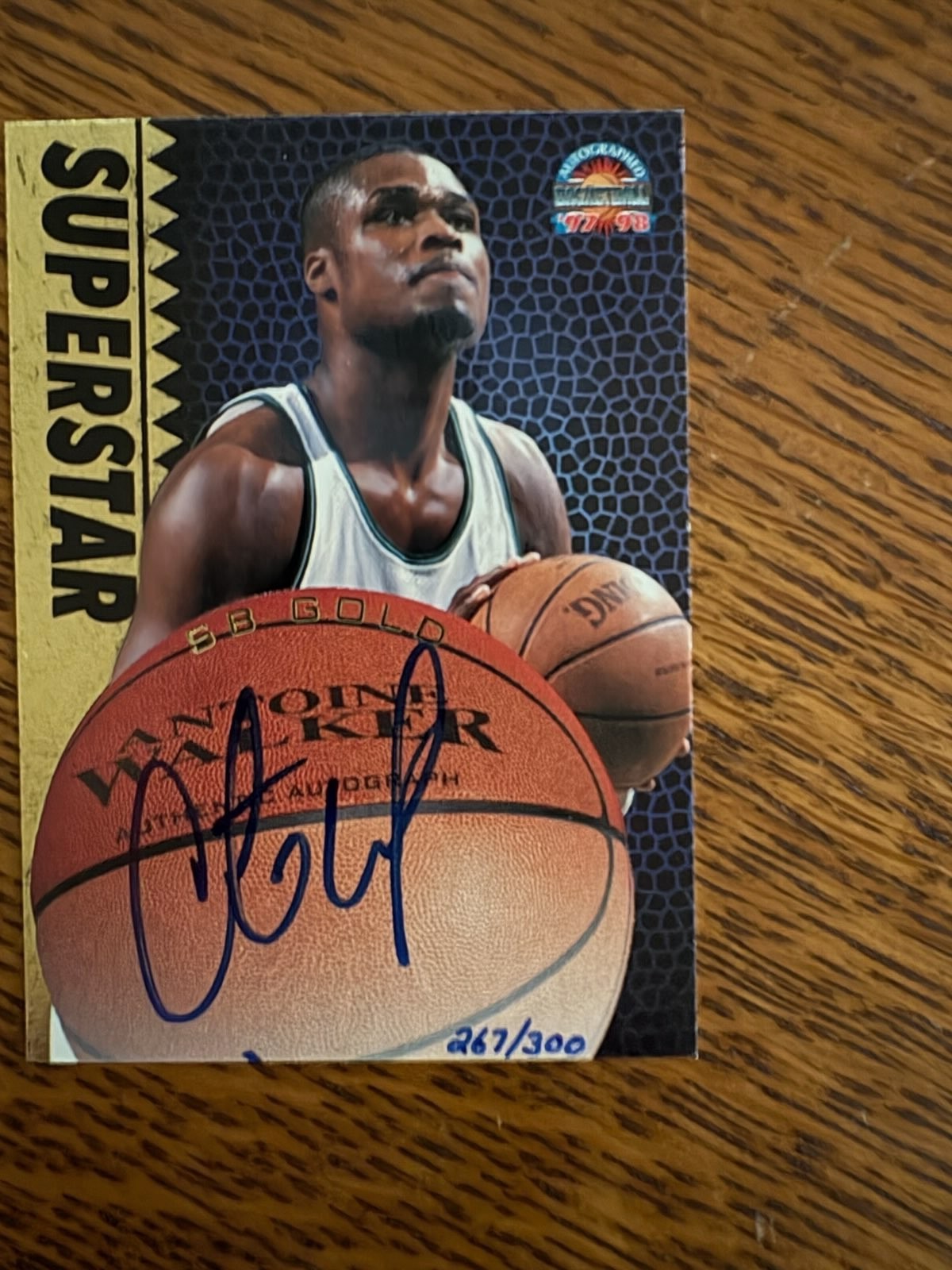 ANTOINE WALKER AUTOGRAPH 1997 SCOREBOARD # 267/300