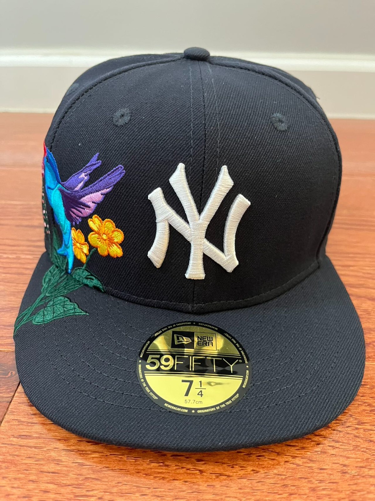 MLB New York Yankees New Era Blooming Spring Embroidery 59FIFTY Hat-Navy/Gray UV