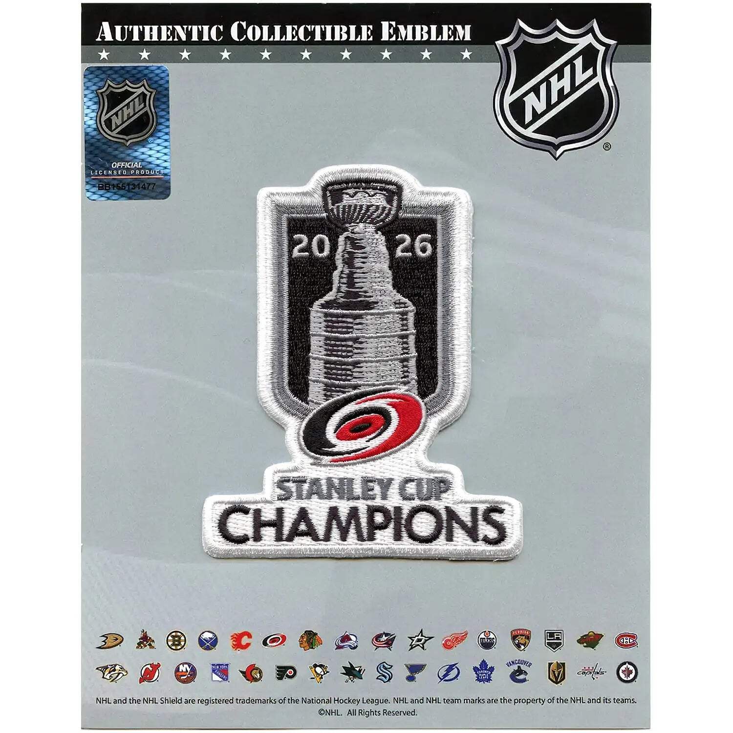 2026 NHL Stanley Cup Final Champions Carolina Hurricanes Jersey Patch