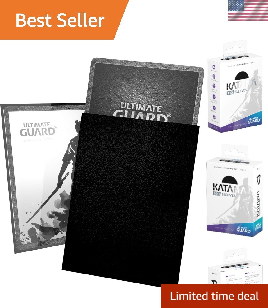 Katana Card Sleeves – 100 Standard Size (66x91mm), Black Back, Durable