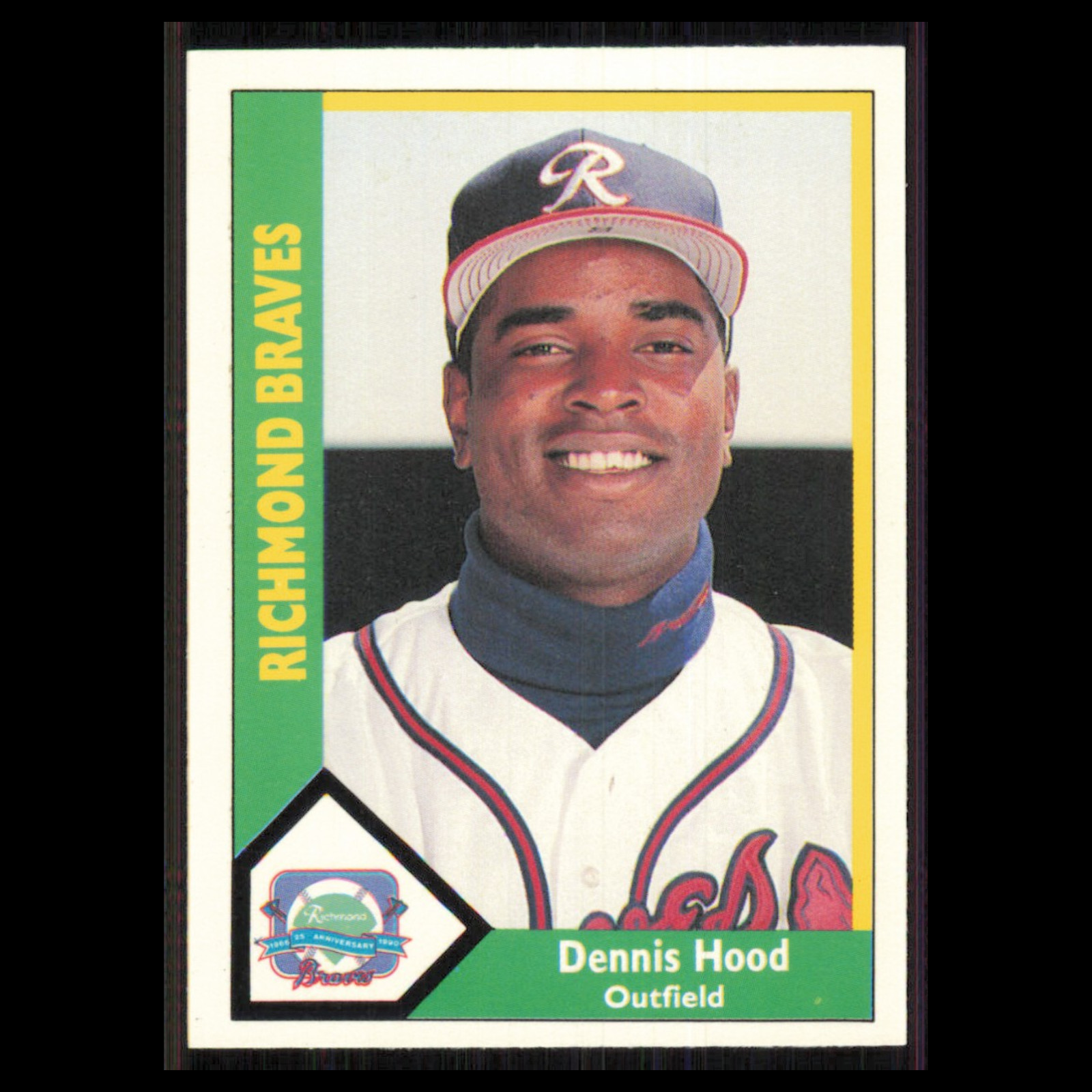 Dennis Hood #291 1990 CMC Minor League Richmond Braves Baseball Card MLB NM