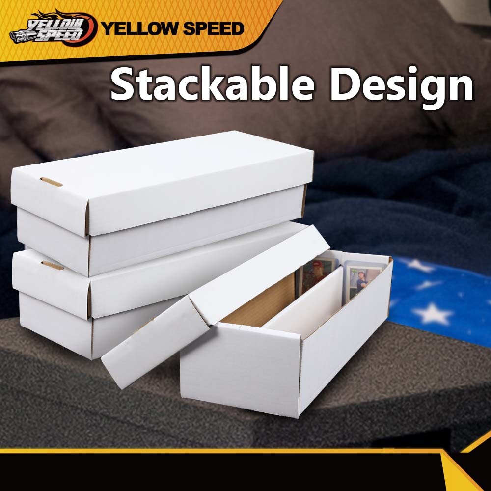 2Row 1600 CT Holds over 300 3×4 toploads Sports/Trading Card Shoe Storage Box