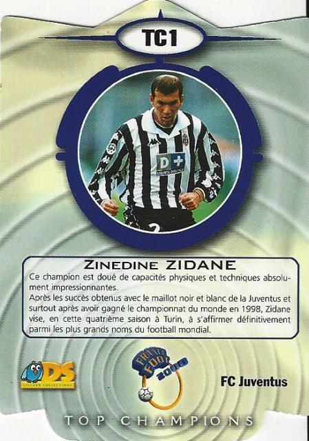 1999-2000 DS France Foot 2000 ‘Top Champions’ Die-Cut Card Different Variations