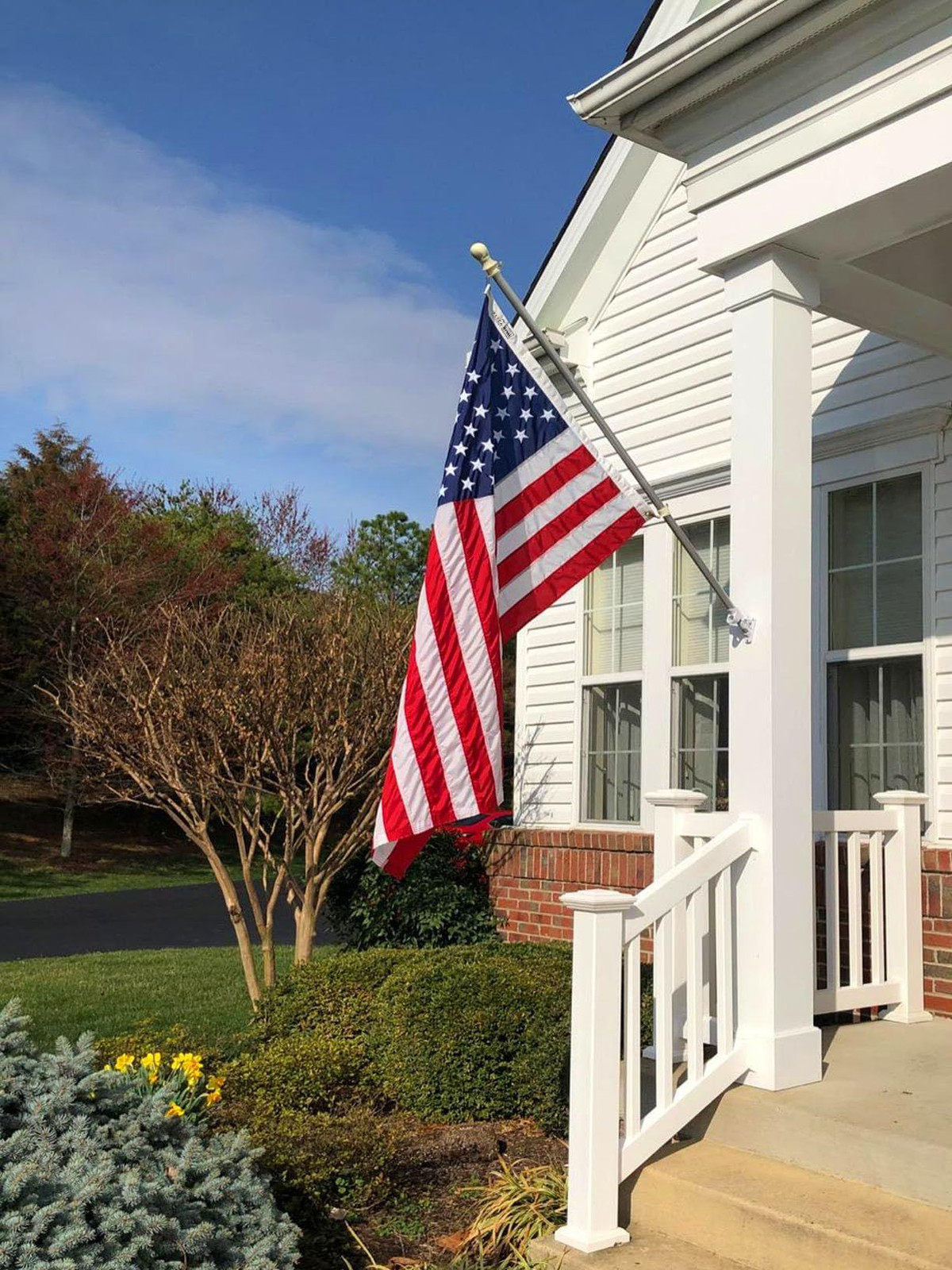 KEYCA Nylon Embroidered American US Flag 3×5 FT 100% FT, (Embroidered)