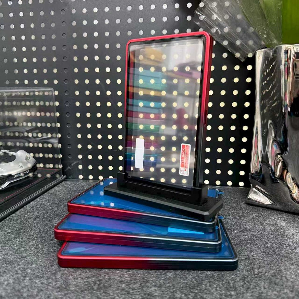 Magnetic Aluminum Metal Case UV-Resistant Tempered Glass For PSA Graded Cards