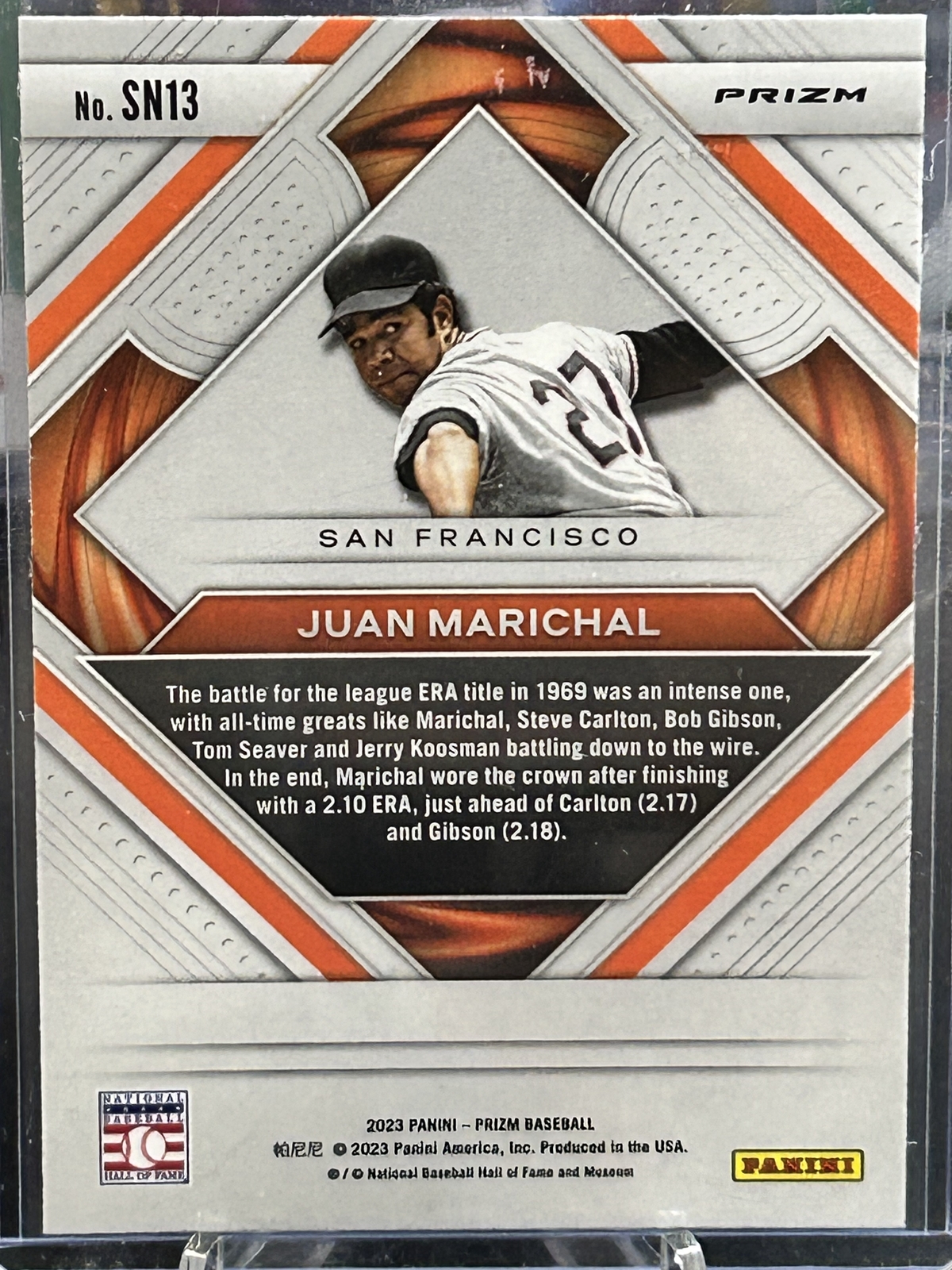 2023 Panini PrizmJuan Marichal Second to None Silver Prizm San Francisco Giants