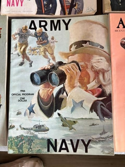 Vtg 1950’s/60’s/70’s-era ARMY vs. NAVY College NCAA Game Program Lot (12)