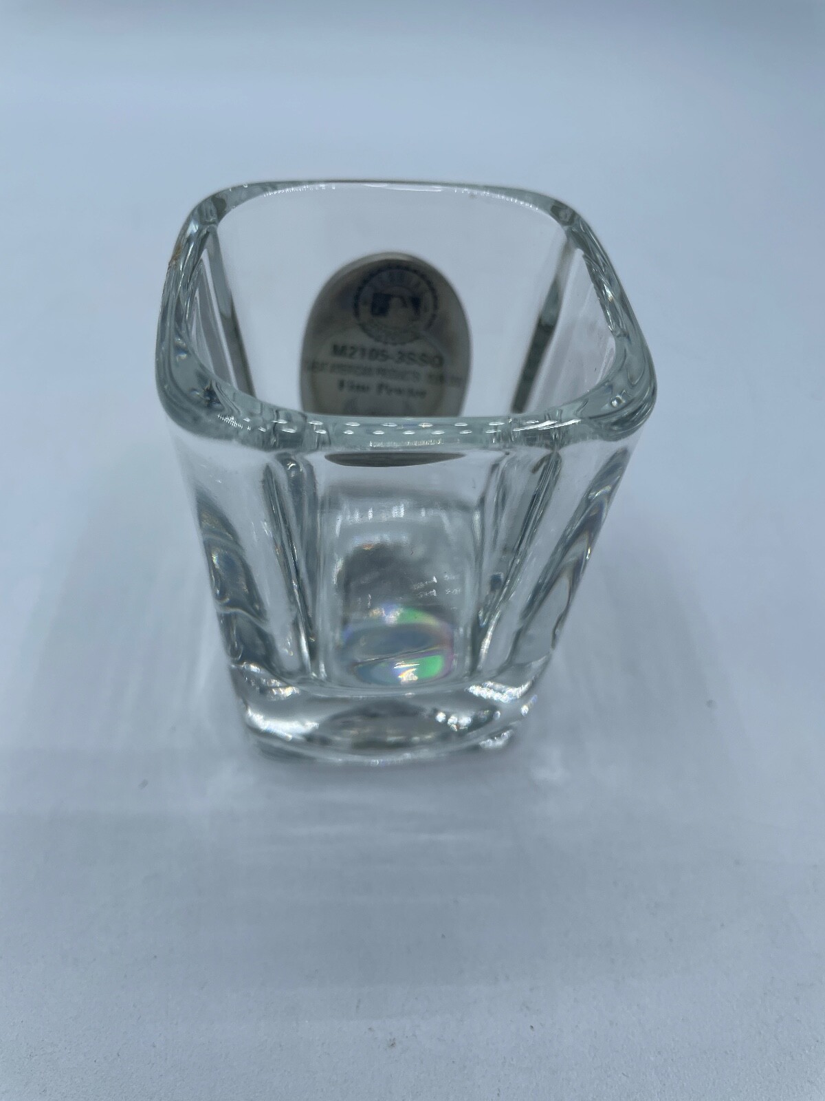 Chicago Cubs Glass Square Shot Glass Pewter Metal Logo