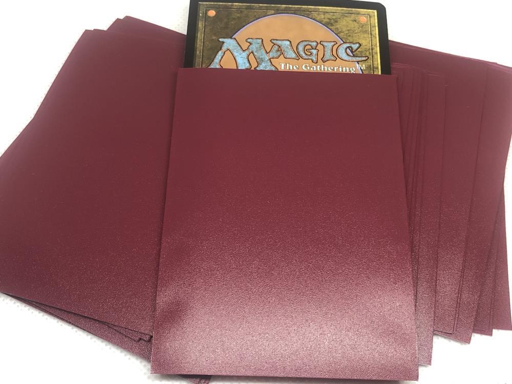 Lenayuyu 100pcs Winered Deck Protector Standard MTG Card Sleeves 66x91mm Glossy