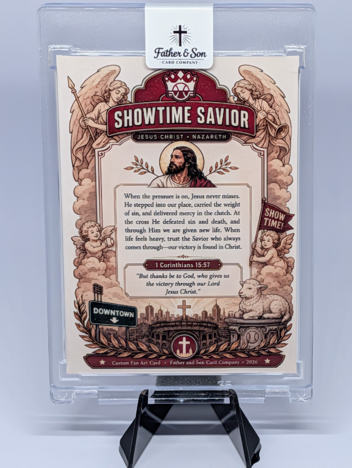 Father And Son Card Company Jesus Christ Downtown Inspired Custom Devotional Art