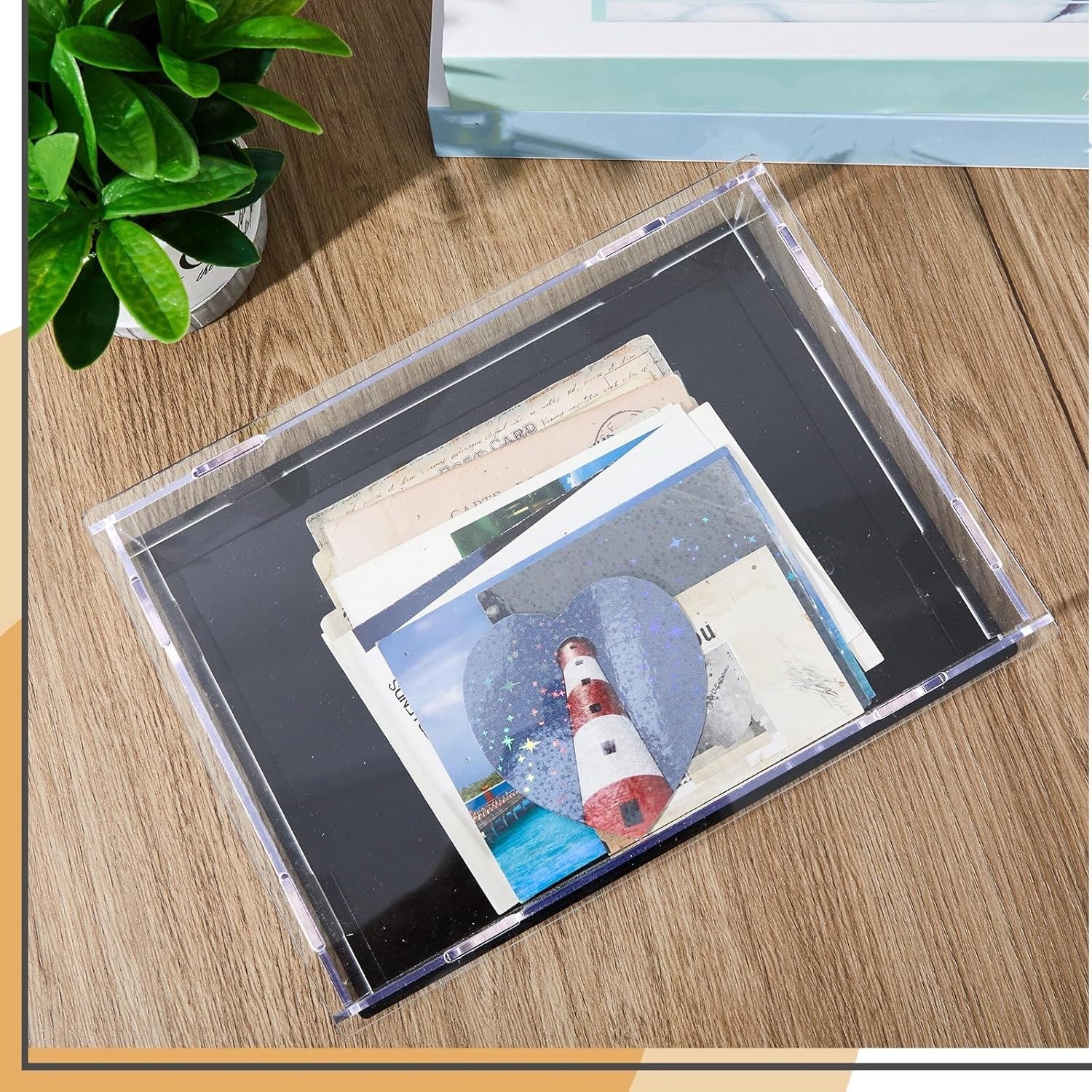 2 Pcs Book Display Case 10.5 x 7.5 x 2 Inch Clear Acrylic Box Book Protector …