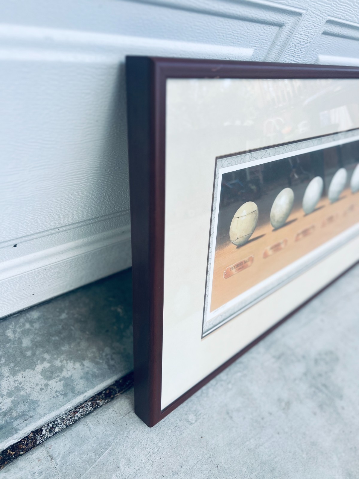 Set of 2 B. Horton Early Swinger Framed Golf Art Prints History of Clubs & Balls
