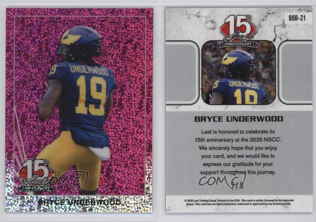 2025 Leaf 15th Anniversary National Convention 1990 7/8 Bryce Underwood 12l9
