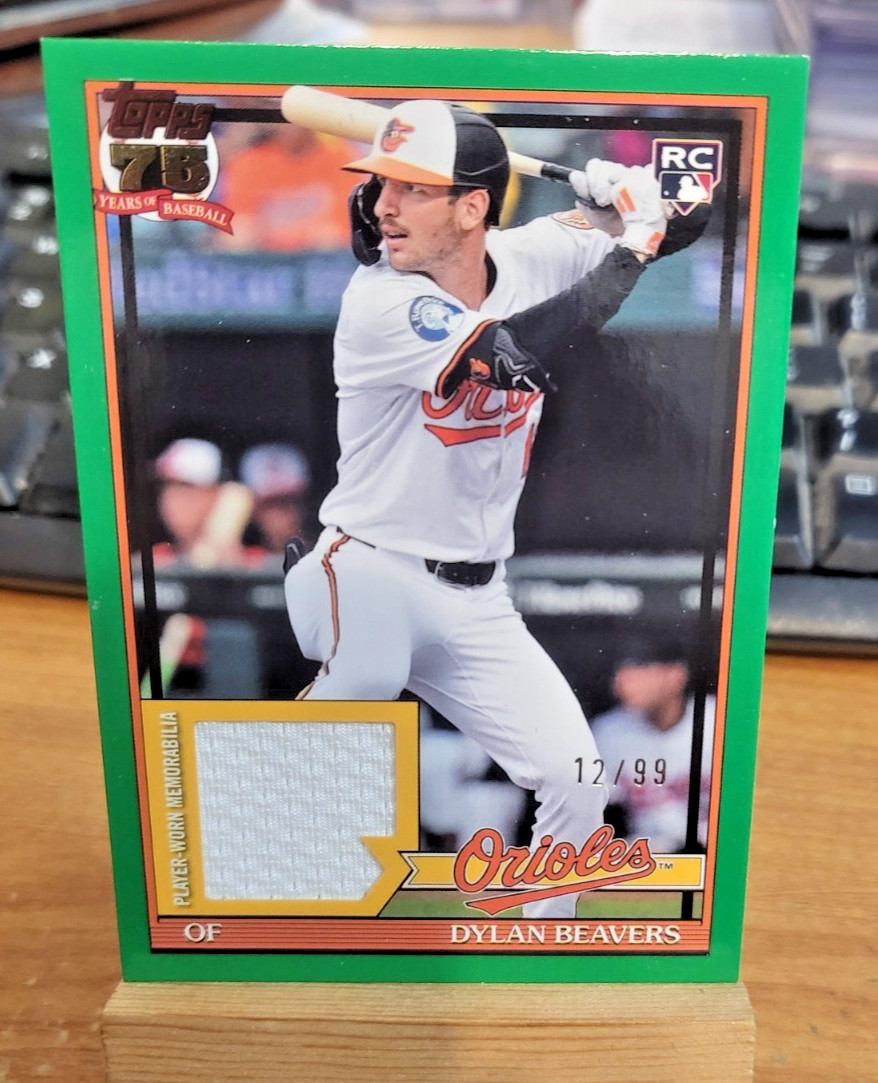 2026 Topps 1991 Relic Green Dylan Beavers 91R2-DB 12/99 Rookie Baltimore Orioles