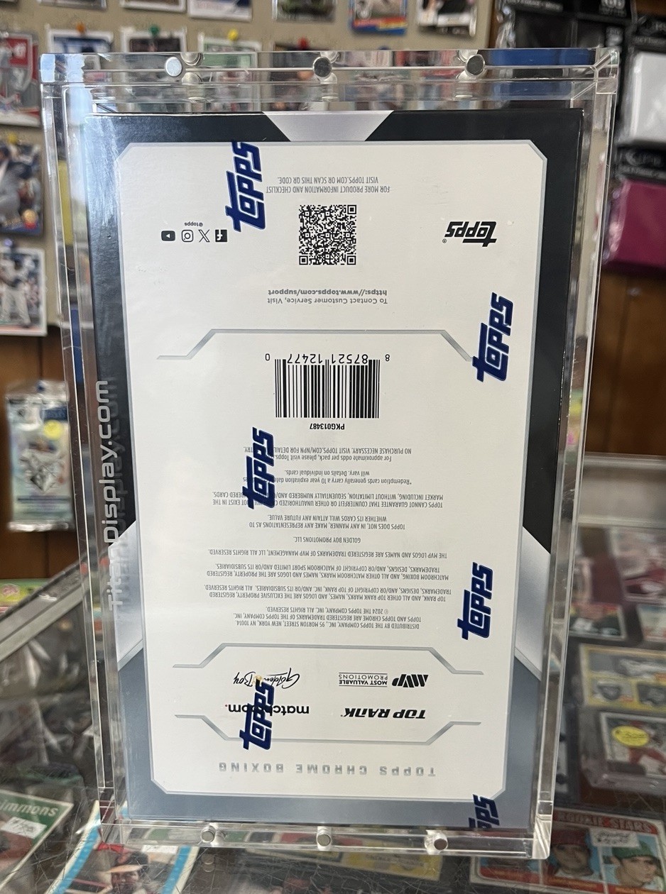 Acrylic Display Case Magnetic Lid FITS 2024 Topps Chrome Boxing Hobby Box