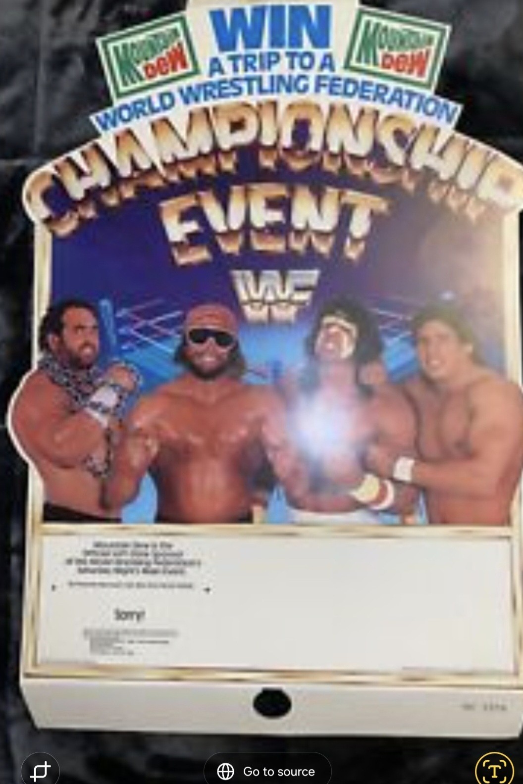 1989 (RARE) VINTAGE WF WRESTLING Cups Brand New 4 cups in set