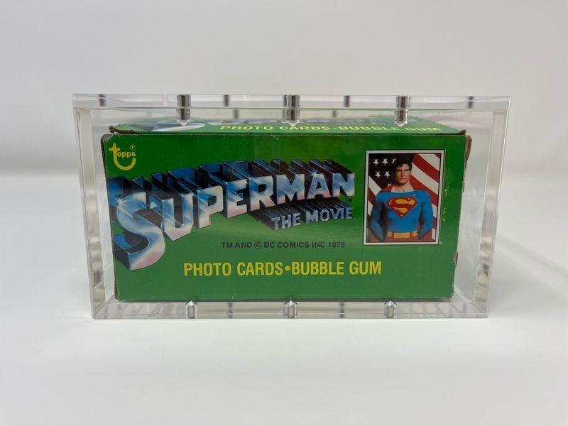 Acrylic Display Case Magnetic Lid FITS 1978 Topps Superman The Movie Wax Box