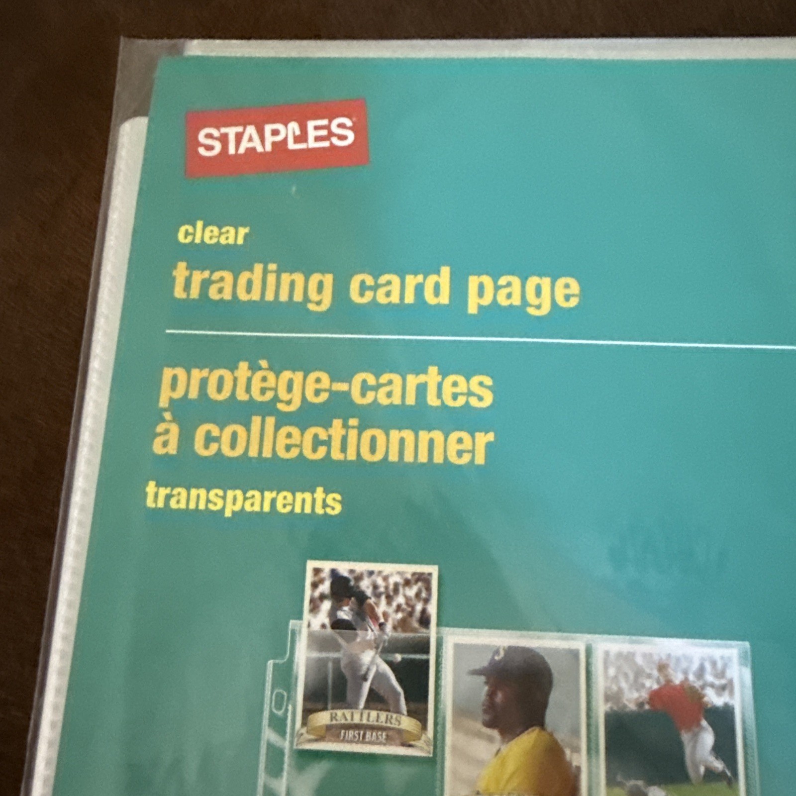 Lot of 2 Staples Clear Trading Card Page Pack NEW PVC Free #15939 Binder Inserts