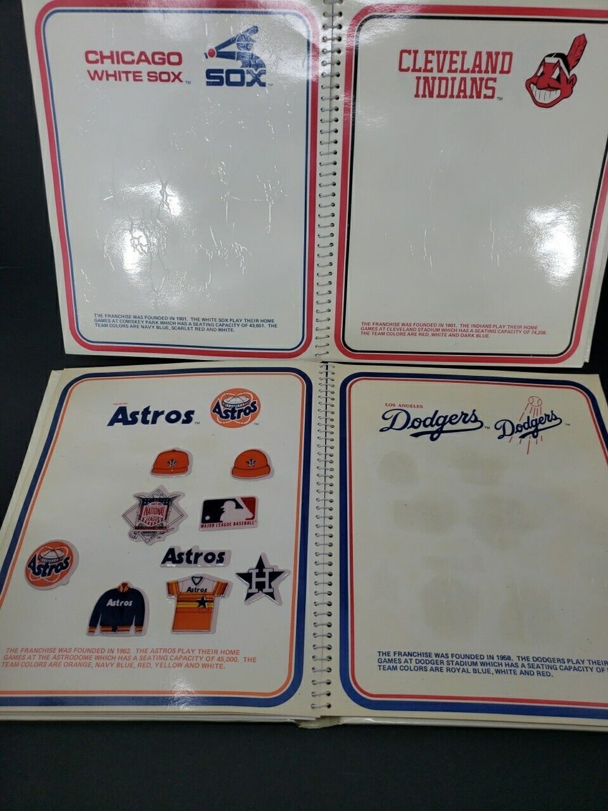 American & National League Baseball Sticker Albums MLB Vintage 1983 Imperial Toy