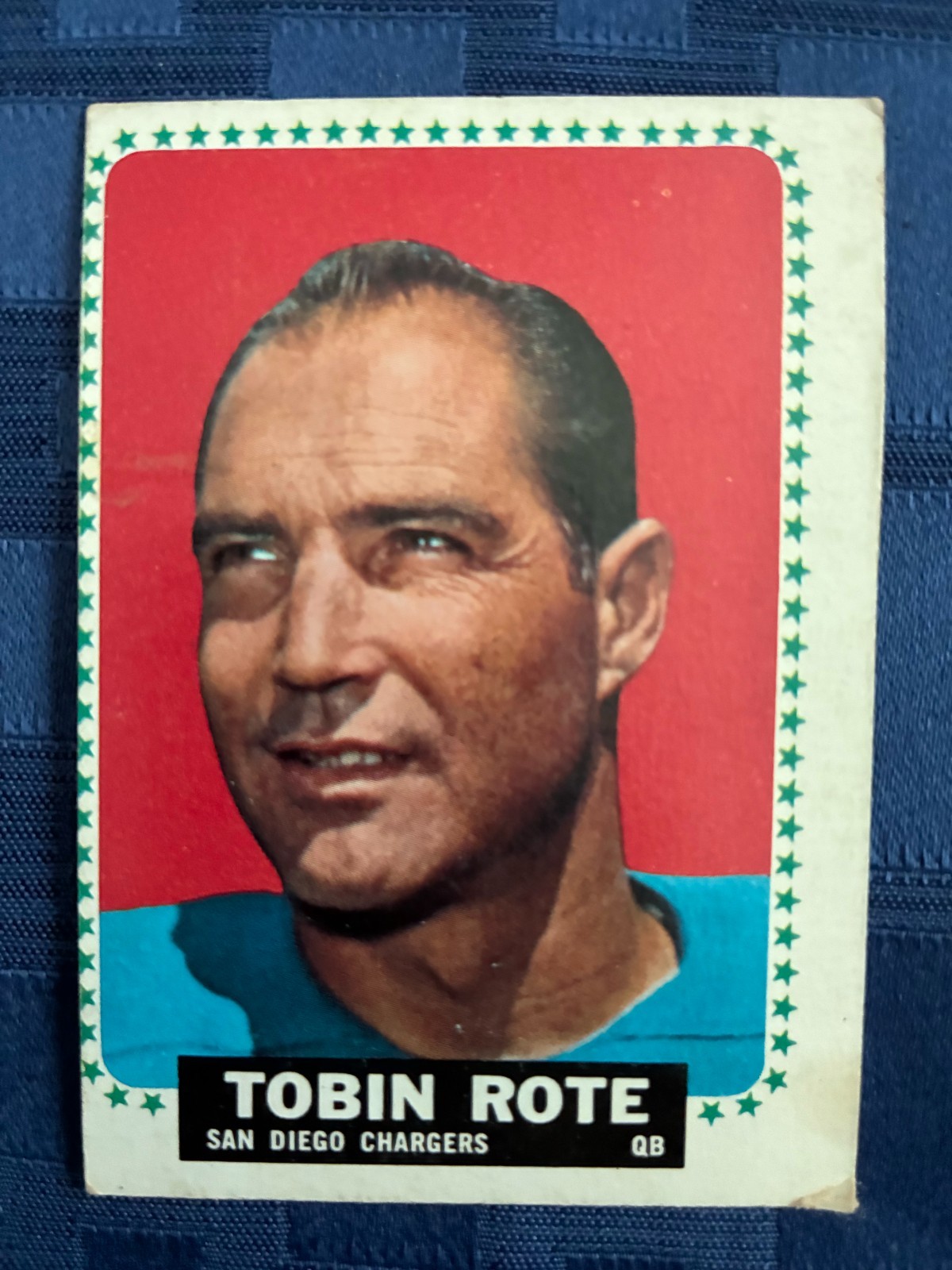 1964 TOPPS #171 TOBIN ROTE SAN DIEGO CHARGERS VERY GOOD COND & LOW SHIP