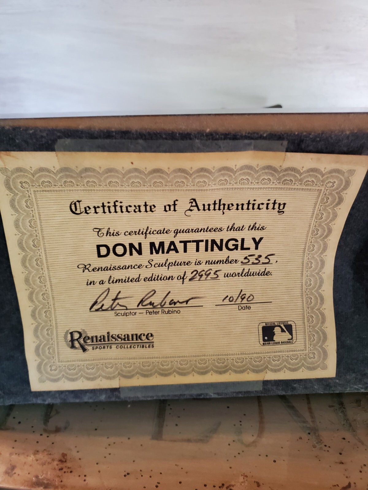 Don Mattingly Bronze Figurine designed by Peter Rubino