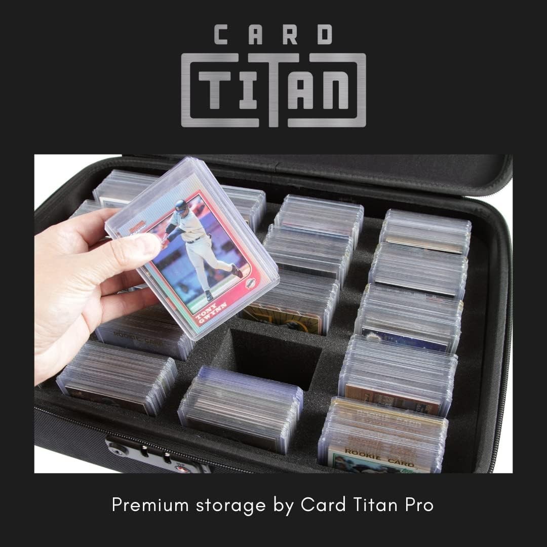 Lockable Sports Card Deck Box Fits Up to 400 Sleeved Cards