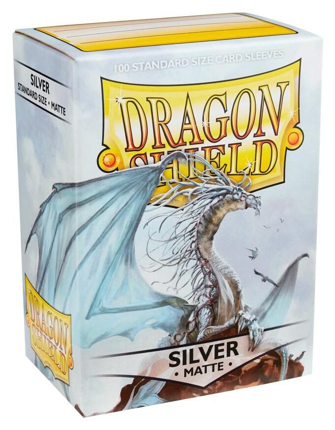 Dragon Shield Matte Sleeves – Silver (100-Pack)