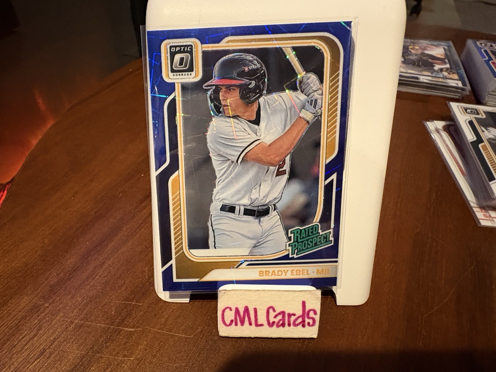 Panini 2026 Donruss Optic Brady Ebel Rated Prospect Prizm Laser Milwaukee #184