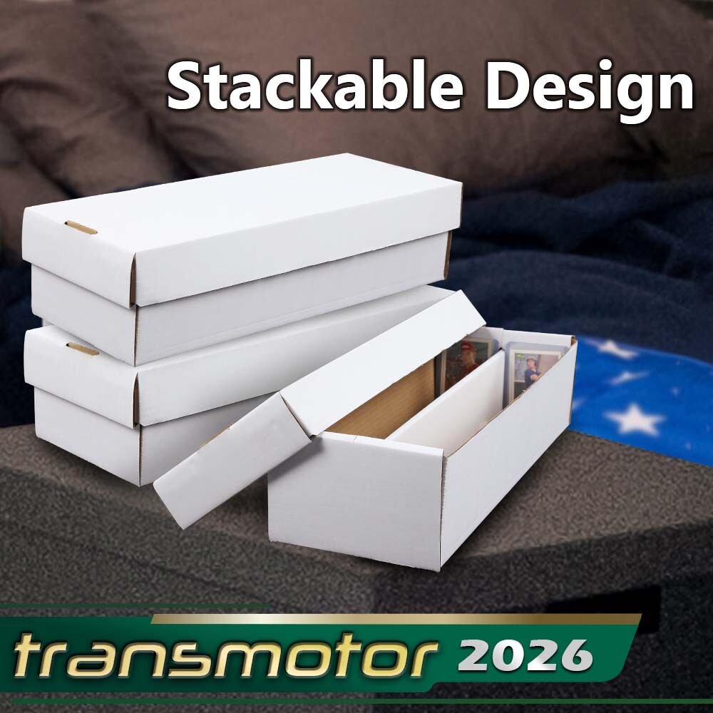 2Row 1600 CT Holds over 300 3×4 toploads Sports/Trading Card Shoe Storage Box
