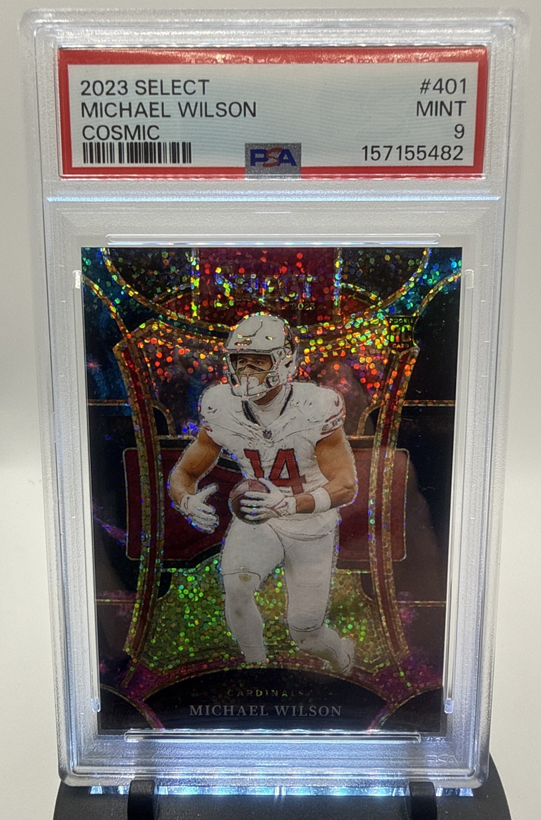 2023 Panini Select – Suite Level Michael Wilson #401 Cosmic Prizm (RC)