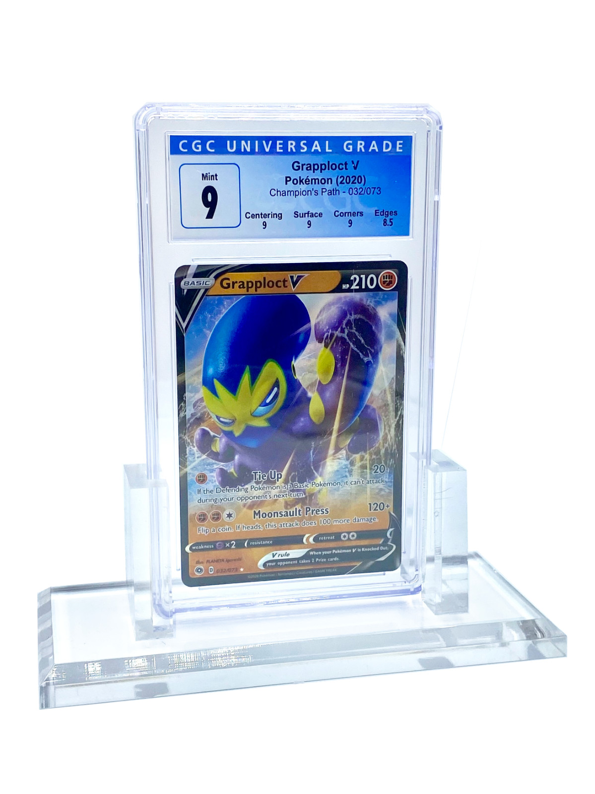 Heavy Acrylic Display Stand For CGC PSA Graded Card Slabs – Elegant & Sturdy