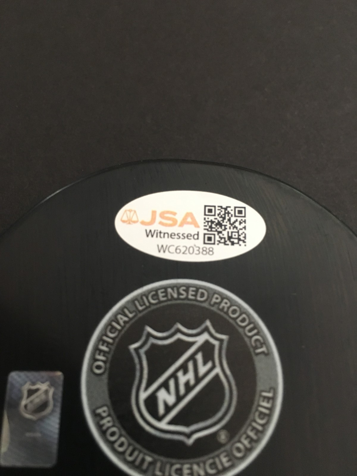 BRAD PARK AUTO’D RED WINGS “100” YEARS CENTENNIAL PUCK W/INSCR. JSA